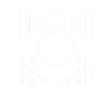 Imagen digital de una cadena de ADN en el centro con una lupa que corta parte de ella. A los costados de la lupa se muestran tres filas de secuencia: en la primera fila, a la izquierda está '110' y a la derecha '011'; en la segunda fila, a la izquierda está '1101' y a la derecha '1011'; en la tercera fila, a la izquierda está '11010' y a la derecha '01011', en representación de la técnica de secuenciación de próxima generación.